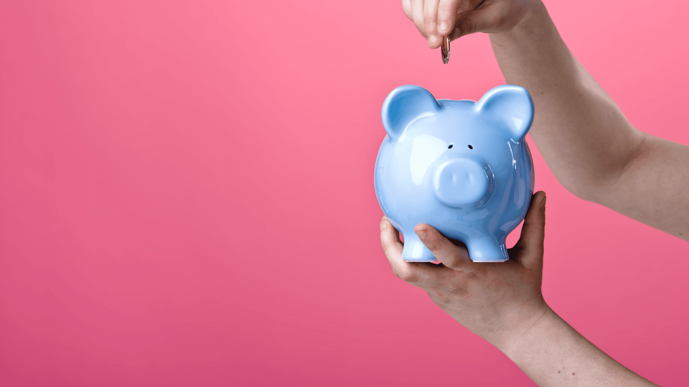 Kid Putting Coin in Piggy bank