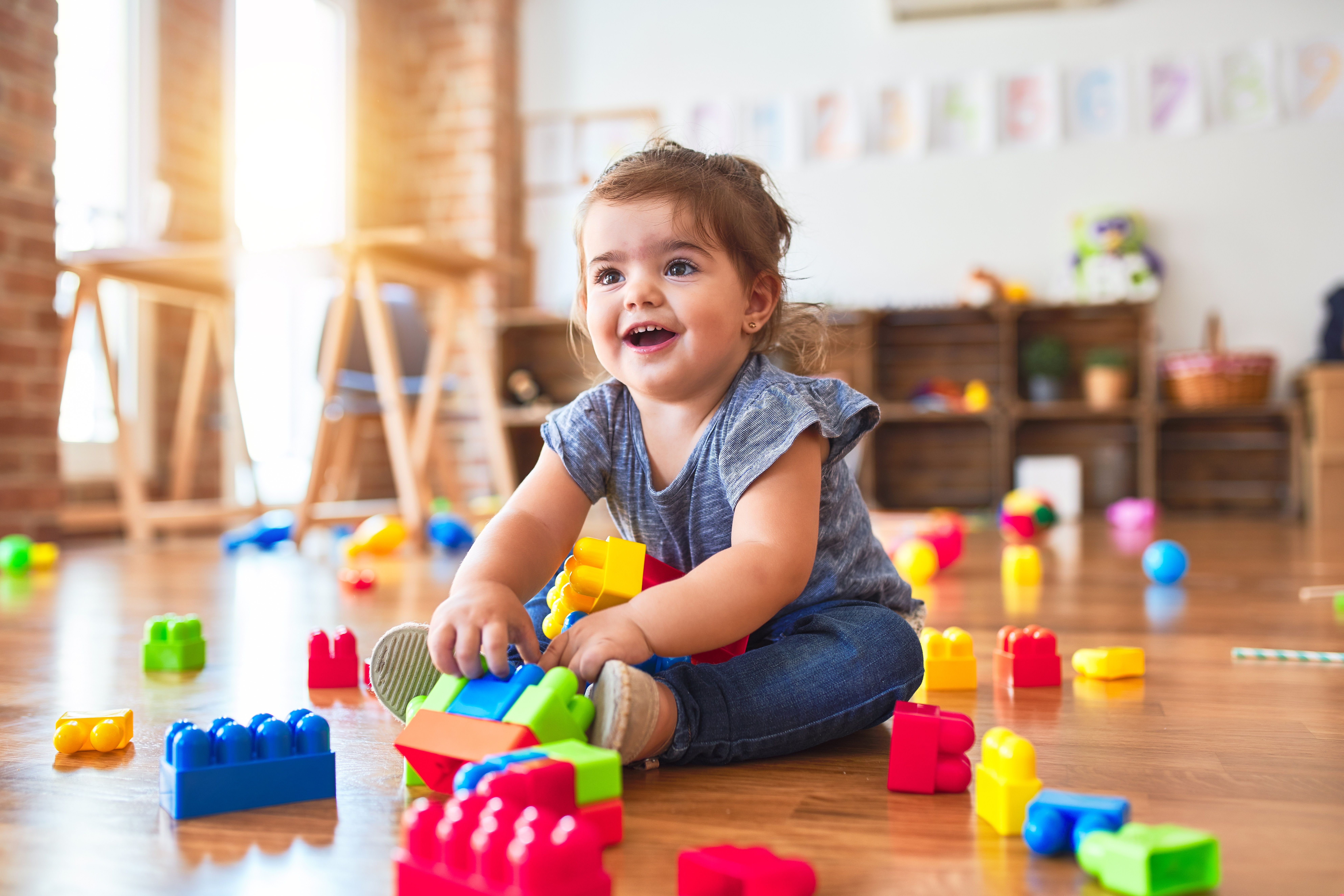 a child playing with toys